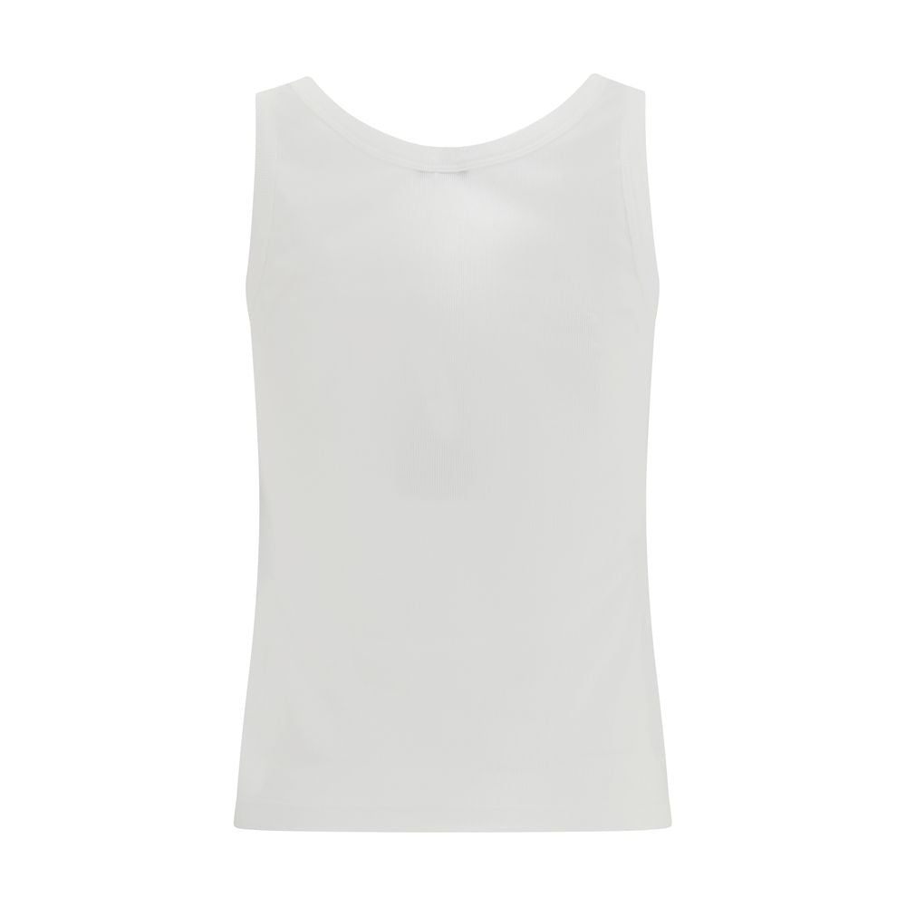 Versace White Cotton Tank Tops