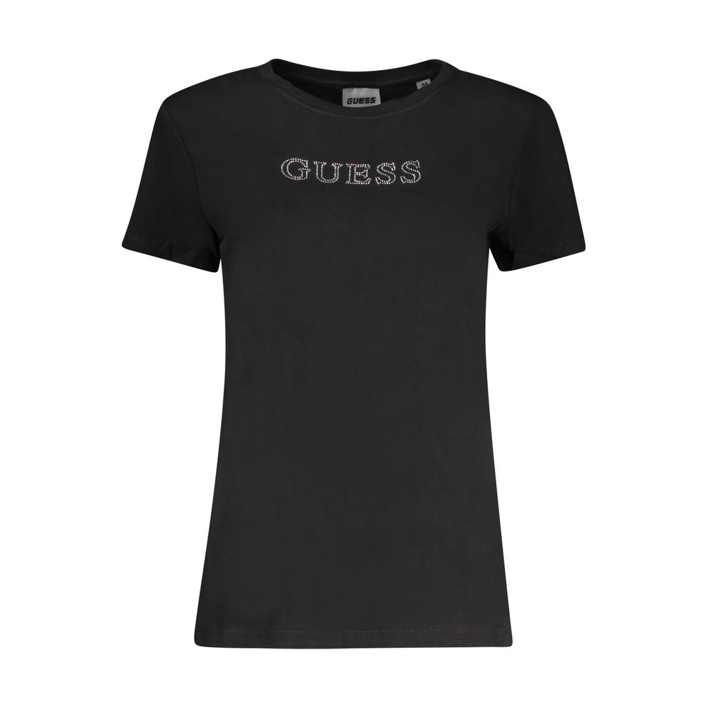Guess Jeans Black Cotton Women T-Shirt