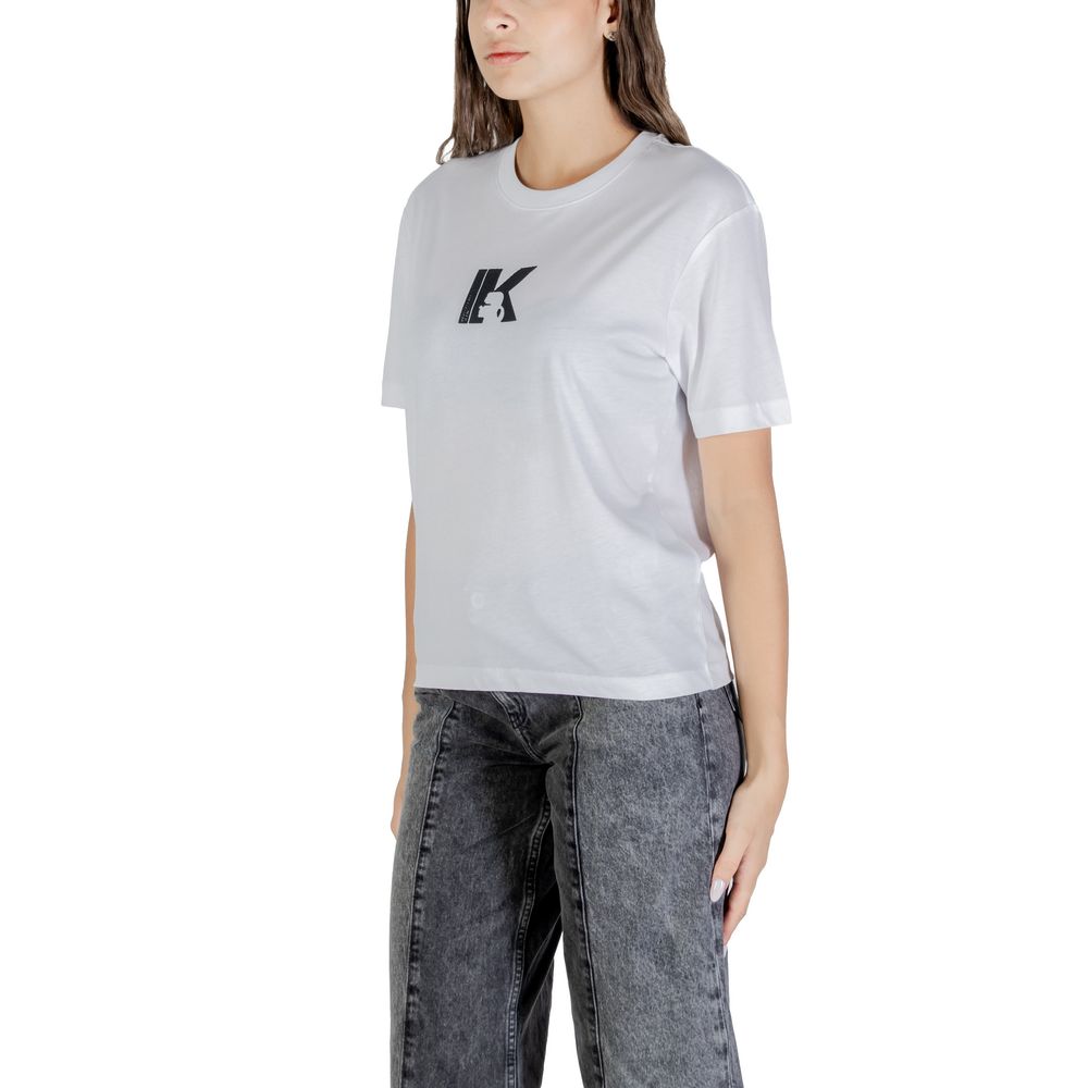 Karl Lagerfeld White Cotton T-Shirt