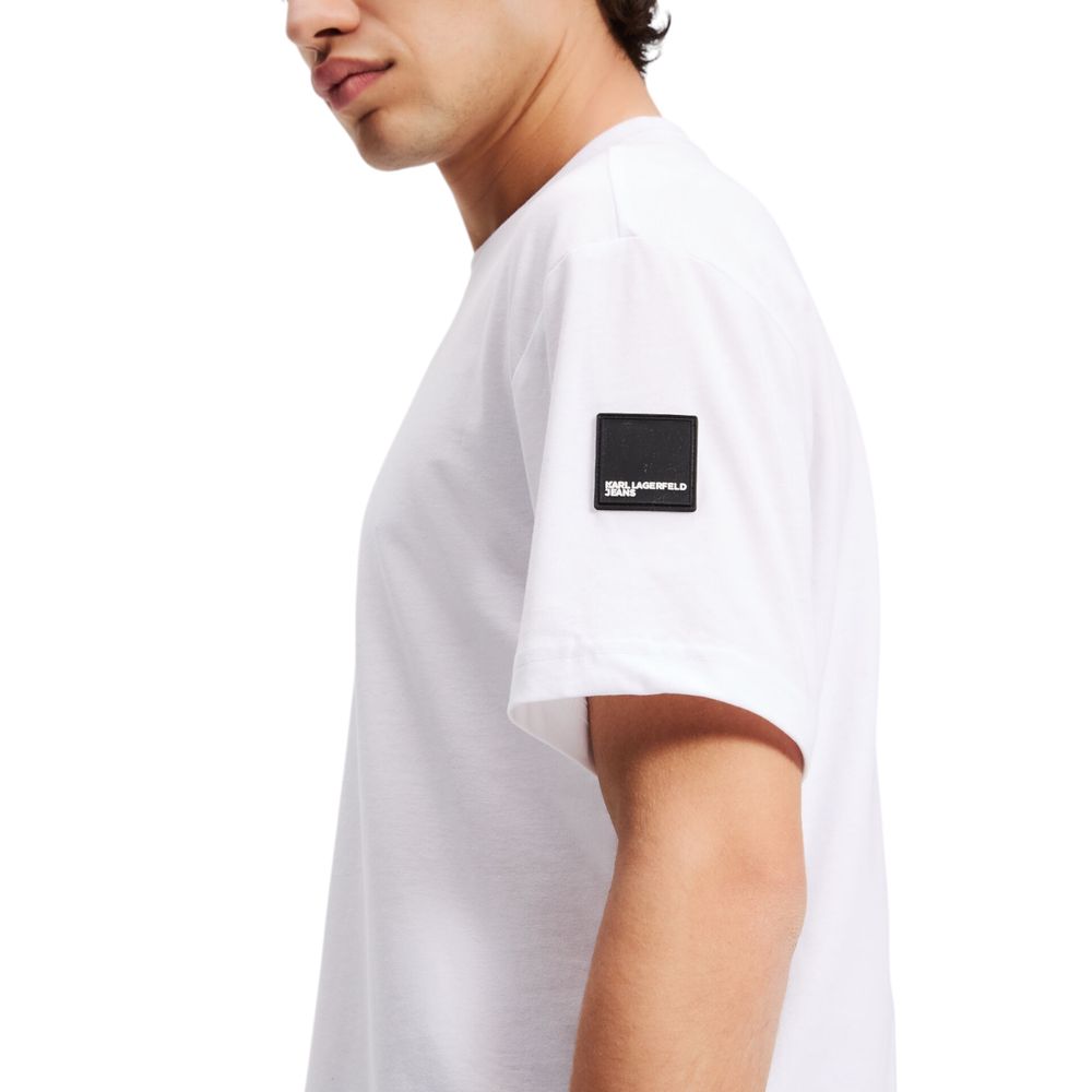 Karl Lagerfeld White Cotton T-Shirt