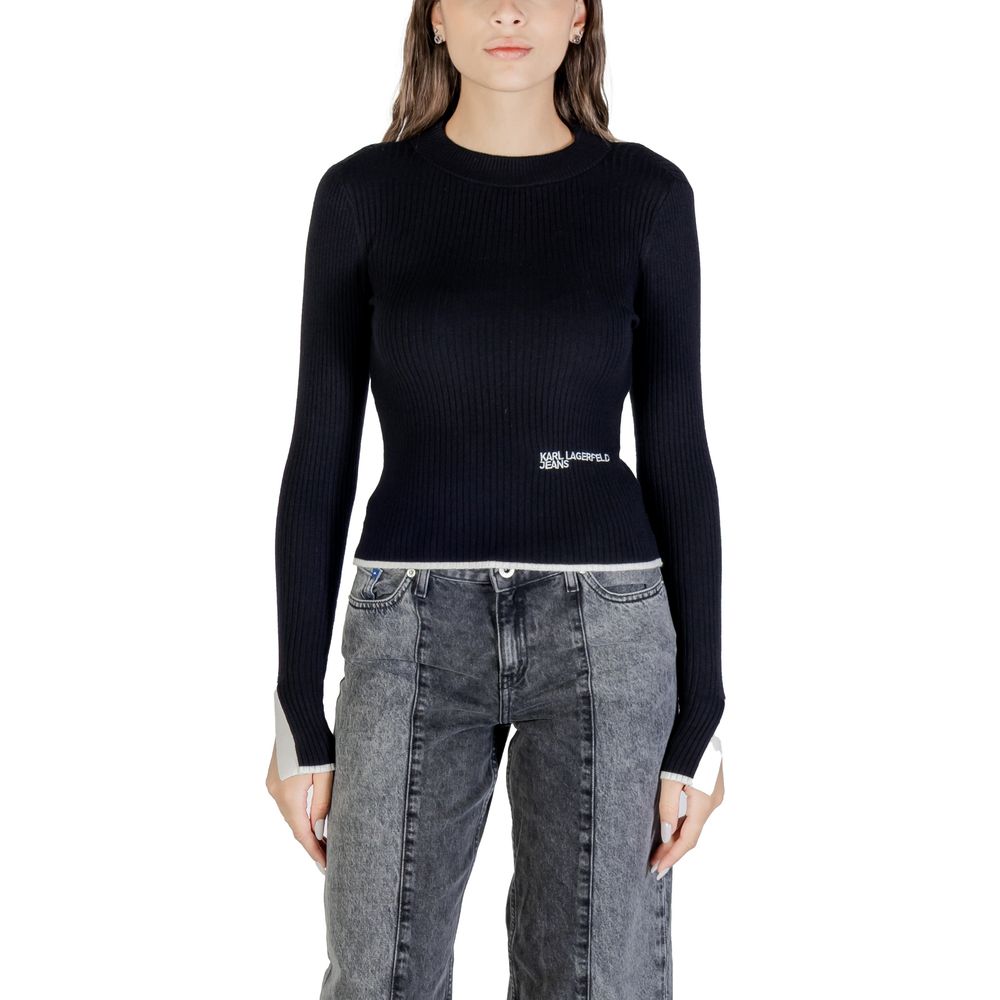 Karl Lagerfeld Black Viscose Sweatshirt
