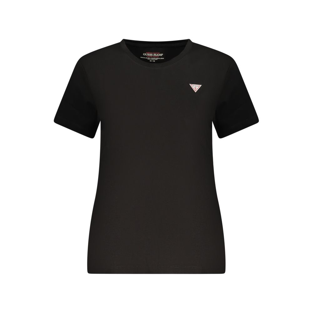 Guess Jeans Black Cotton Women T-Shirt