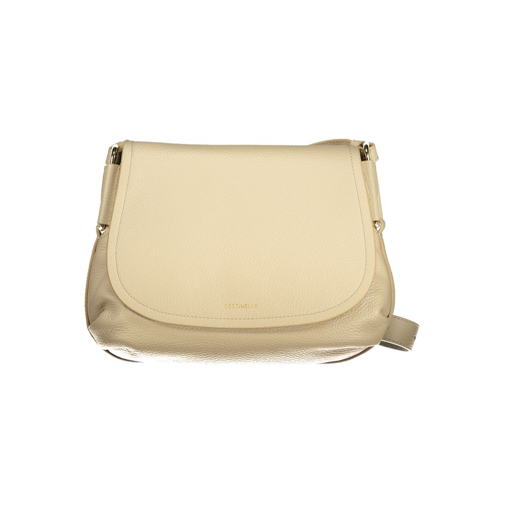 Coccinelle Beige Leather Woman Shoulder Bag