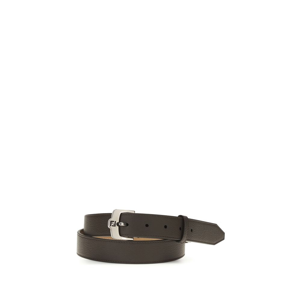Fendi Brown Calf Leather Bos Taurus Regular Belt