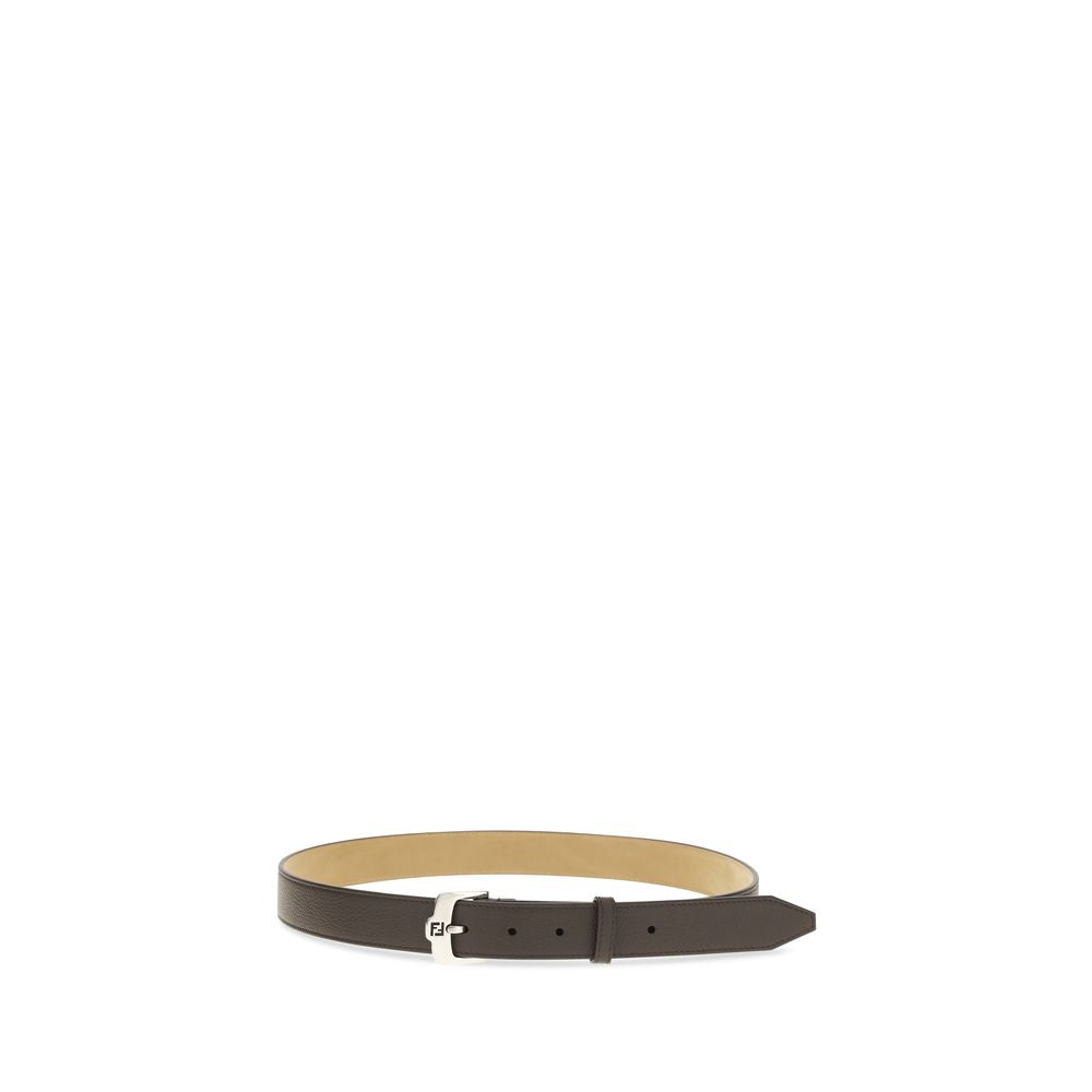 Fendi Brown Calf Leather Bos Taurus Regular Belt