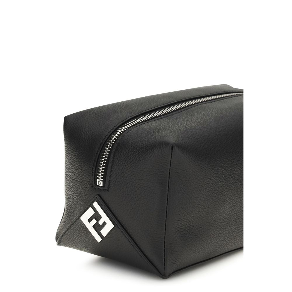 Fendi Black Calf Leather Bos Taurus Luggage And Travel