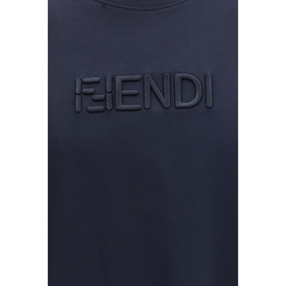 Fendi Blue Cotton T-Shirt