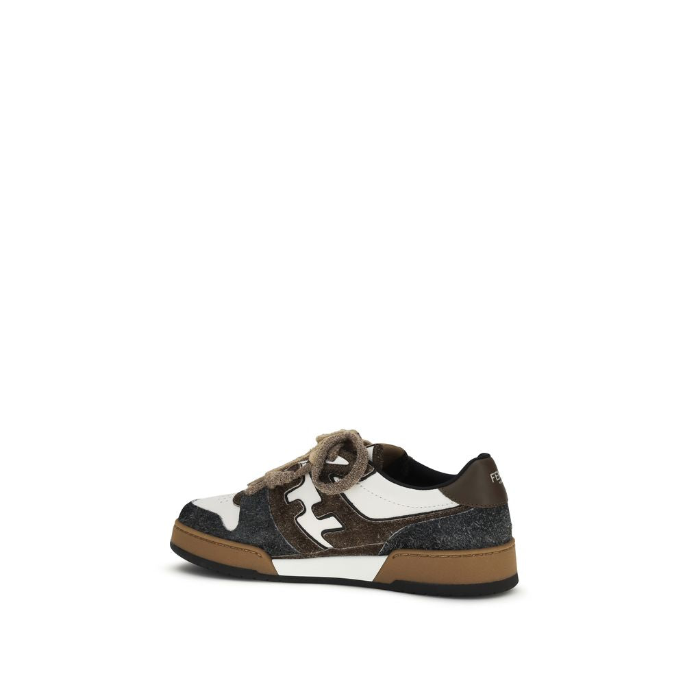 Fendi Multicolor Calf Leather Bos Taurus Low Top Sneakers