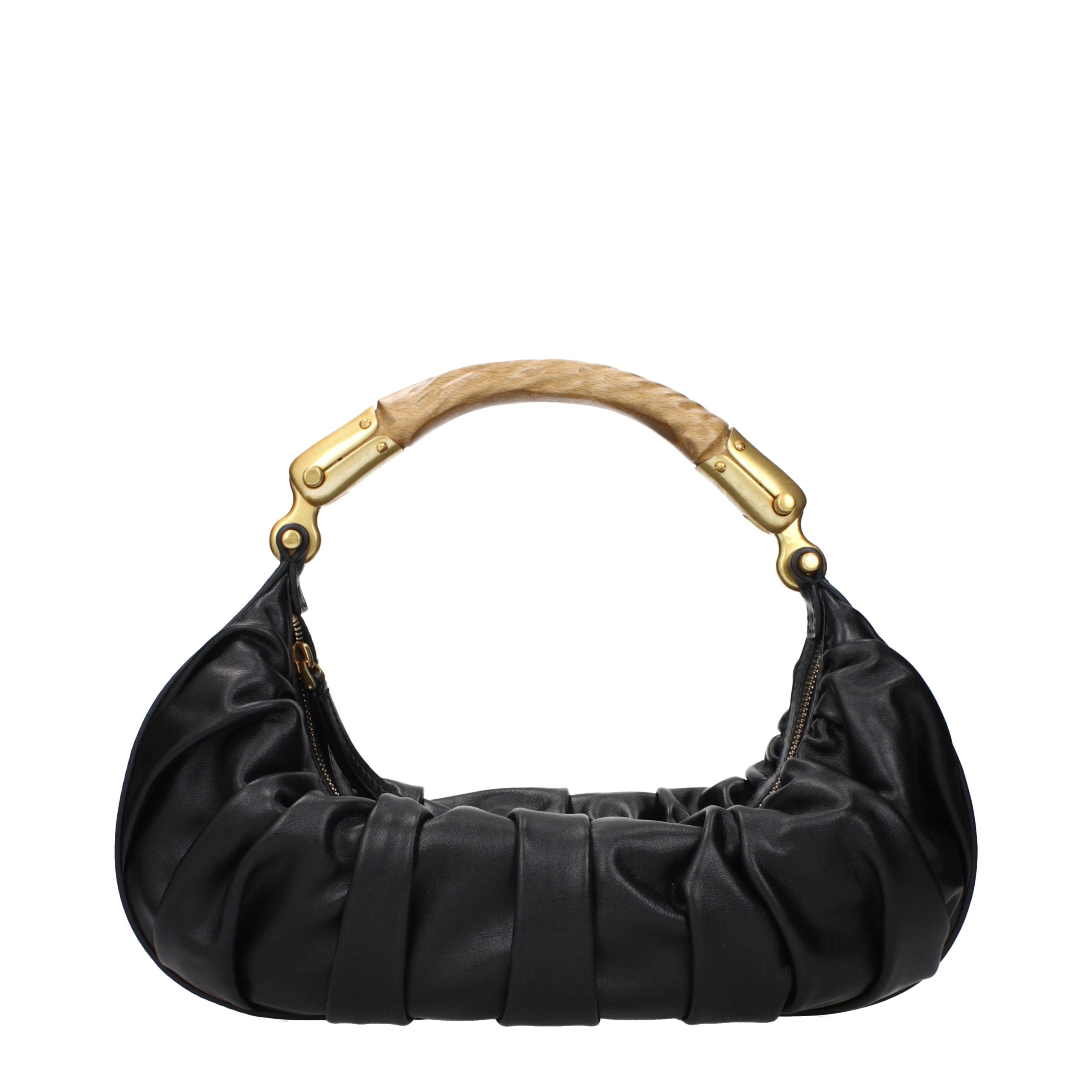 Balmain Black Leather Handbag
