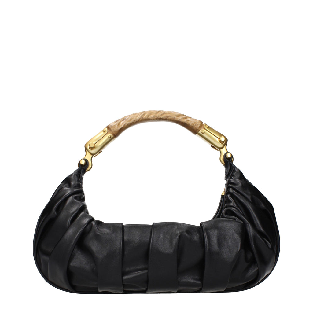 Balmain Black Leather Handbag