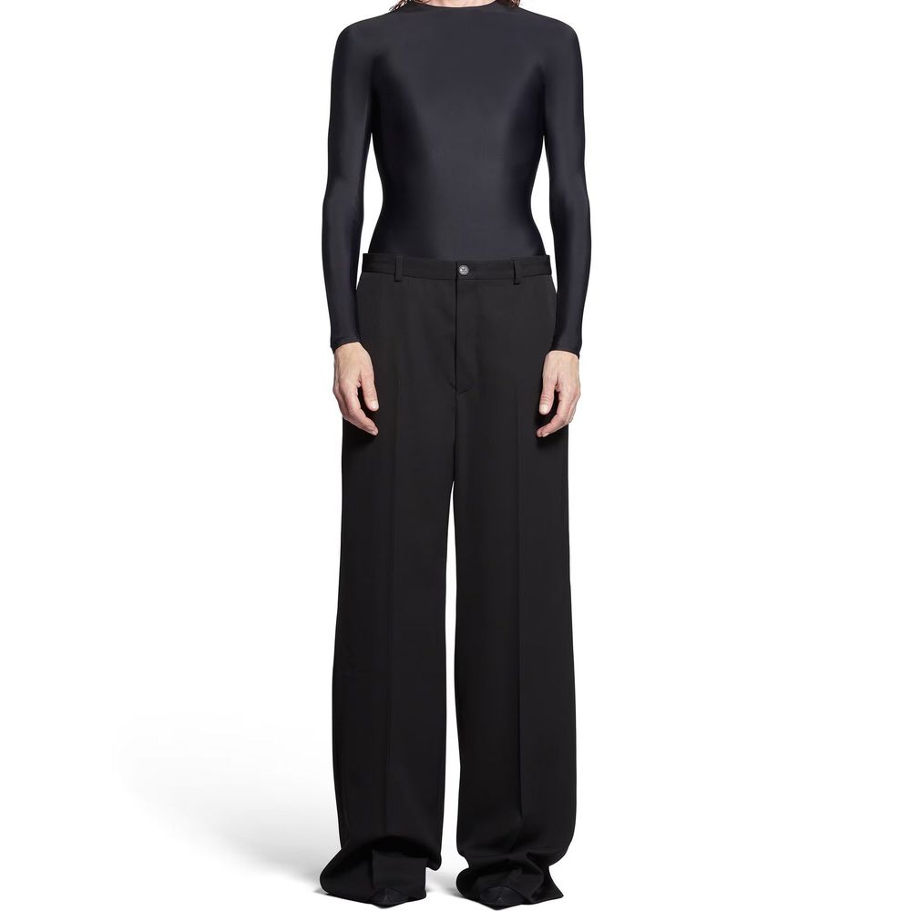 Balenciaga Black Wool Flared Pants