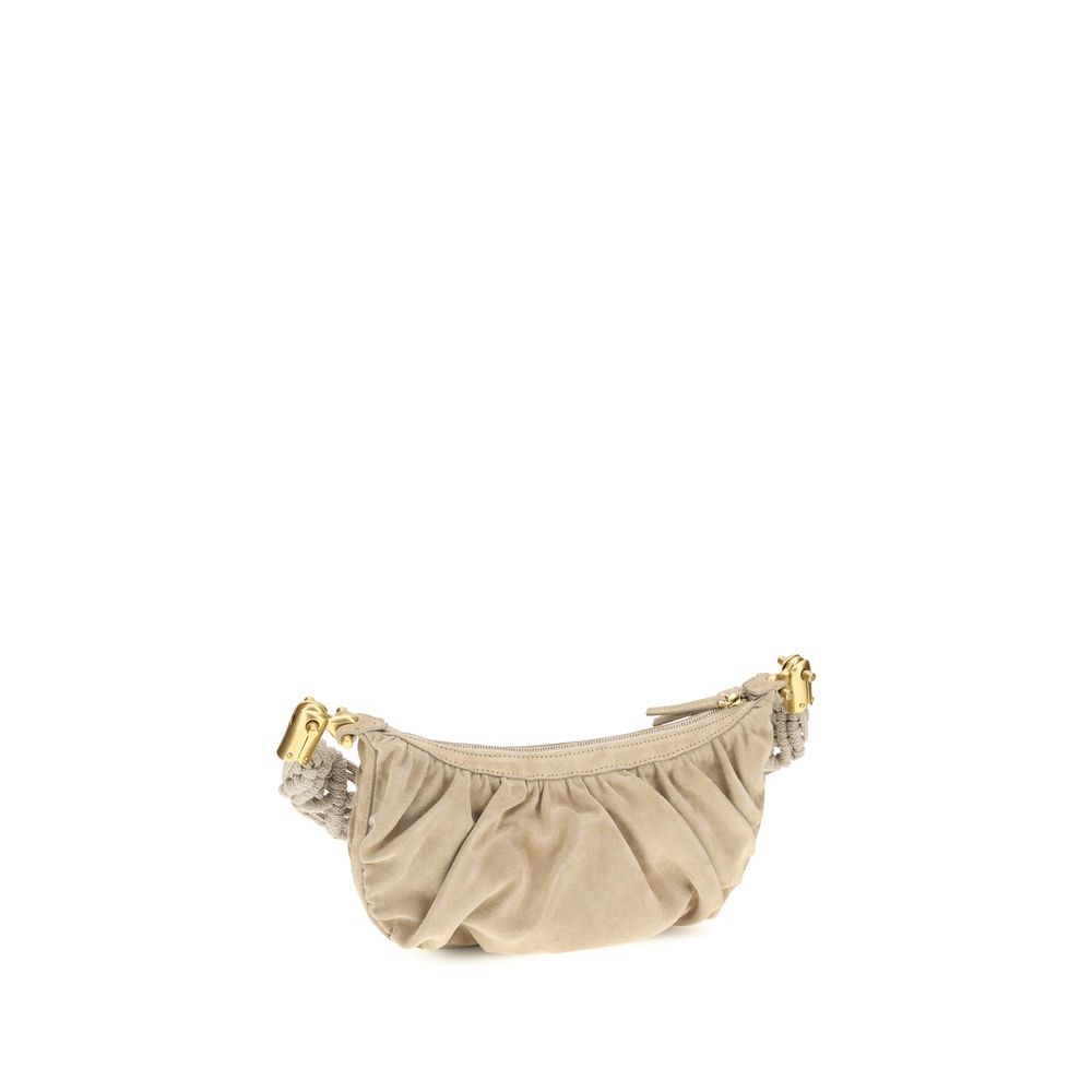 Balmain Beige Fabric Shoulder Bag
