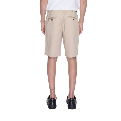 Armani Exchange Beige Cotton Bermuda Shorts