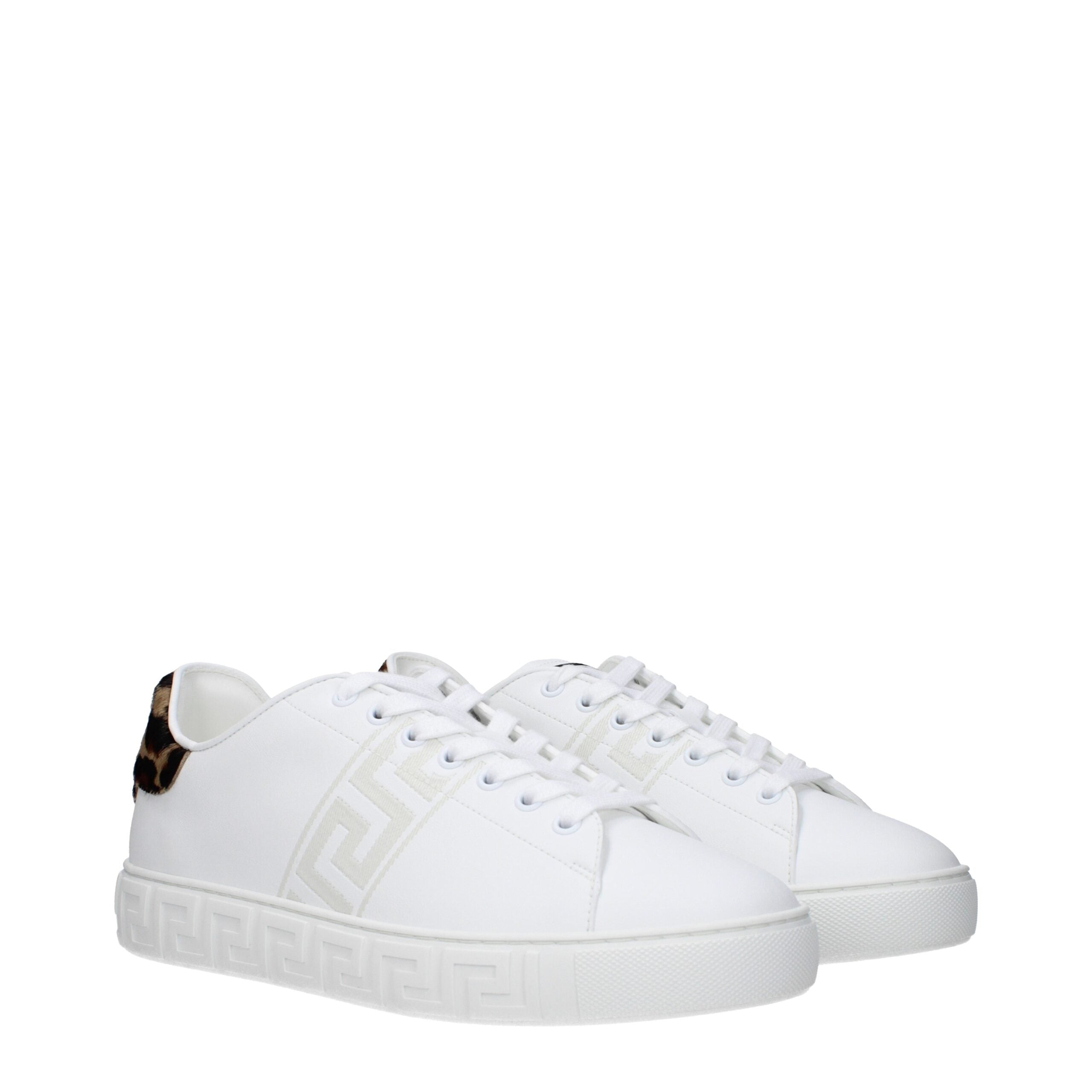 Versace Blue Leather Low Top Sneakers